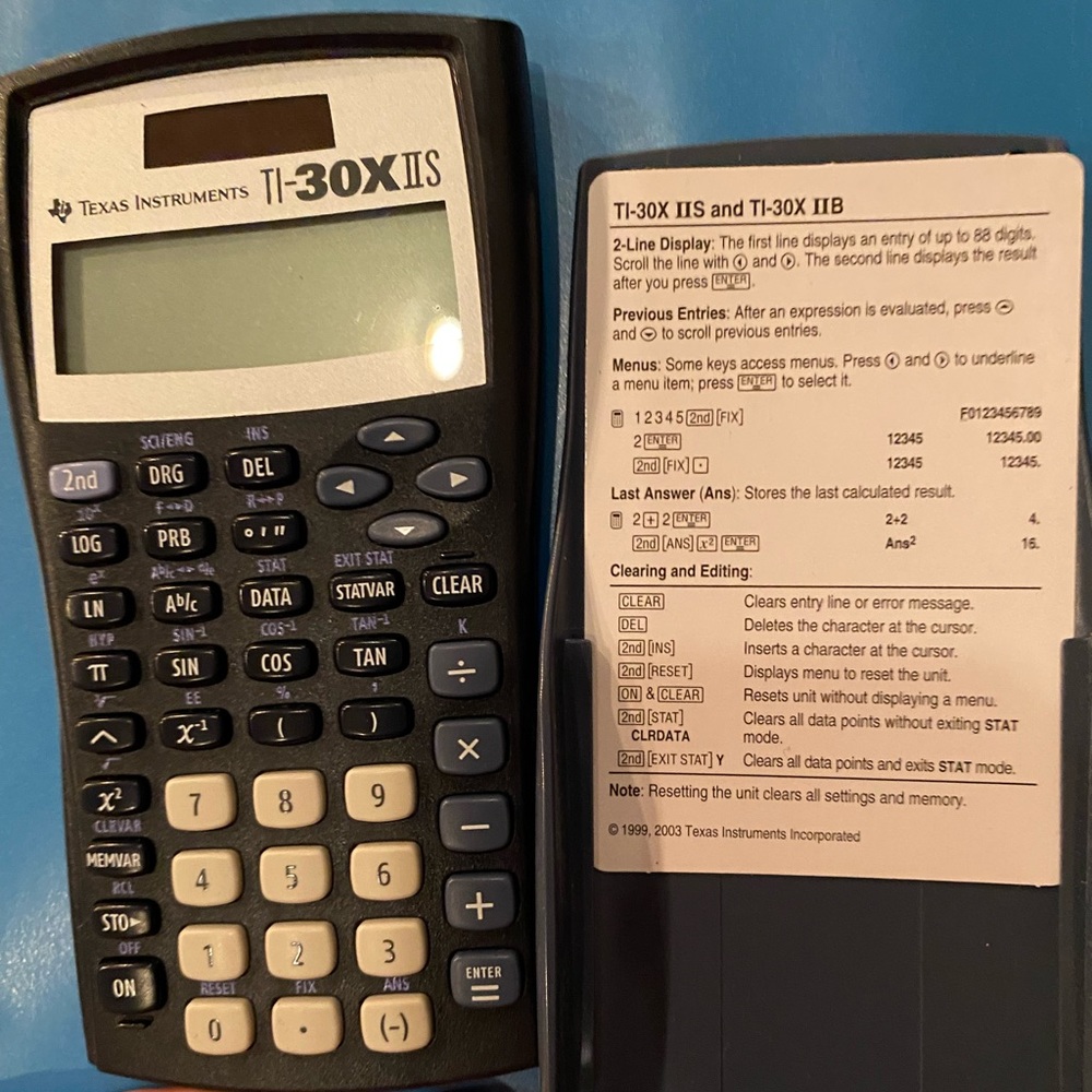 Texas Instrument TI-30X IIS Scientific Calculator, Black